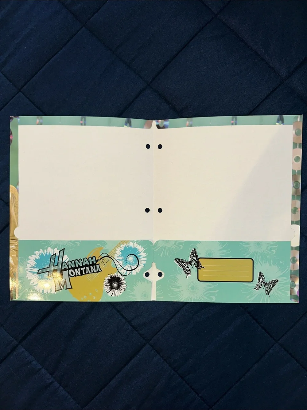 New Hannah Montana 2-pocket Folder - Early 2000s Pop Culture